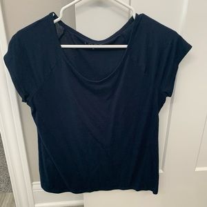 Loft bundle of 2 short sleeved shirts. Both medium. Navy & light gray.